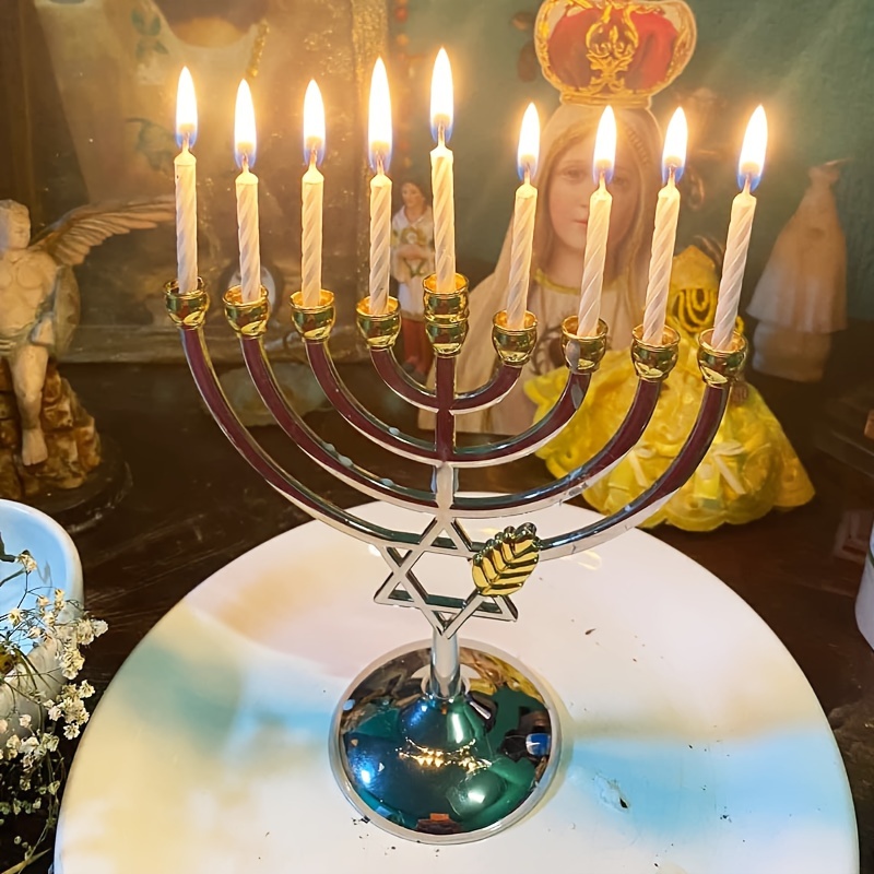 Candle Holder Decor - Candelabro de Hanukkah de 9 ramas
