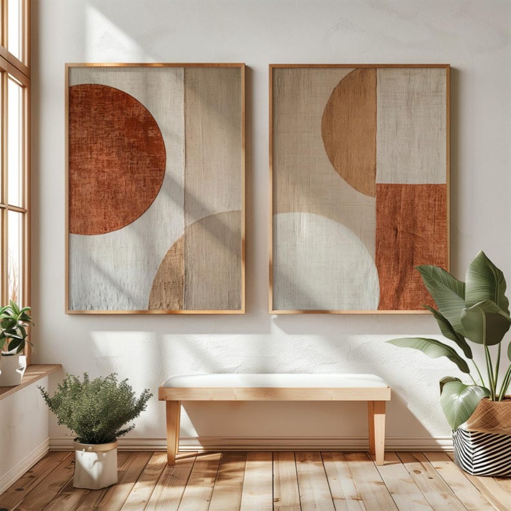 2 piezas de pintura en lienzo  - Abstract Canvas Set reseña y precio