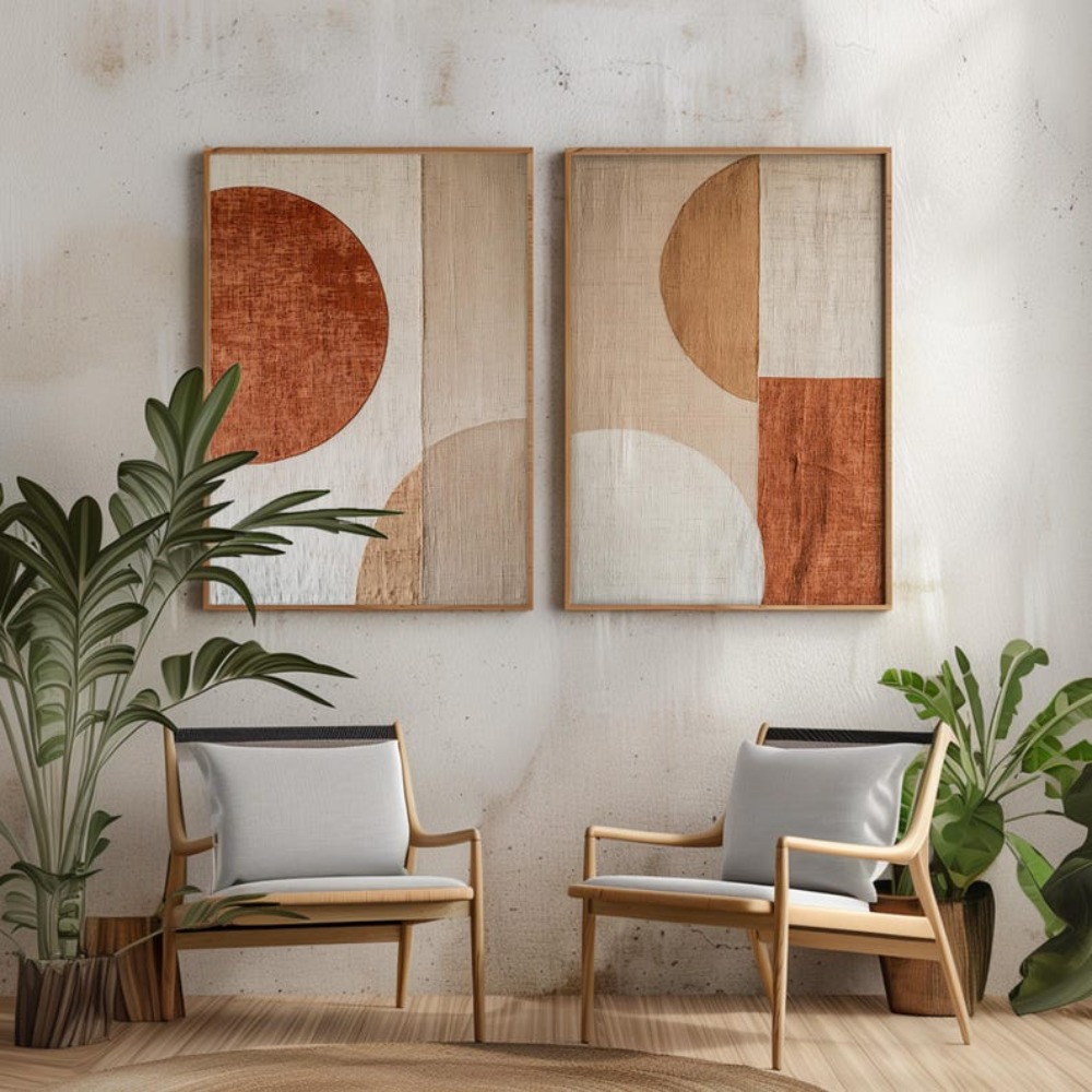 2 piezas de pintura en lienzo  - Abstract Canvas Set reseña y precio