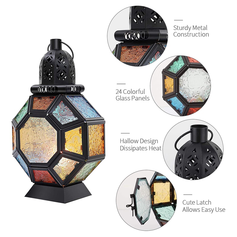 Linterna de vela de hierro ret - Candle Holder Decor reseña y precio