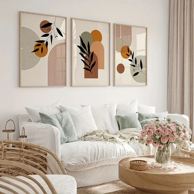 3 Pósters Abstractos Geométric - Abstract Canvas Set reseña y precio